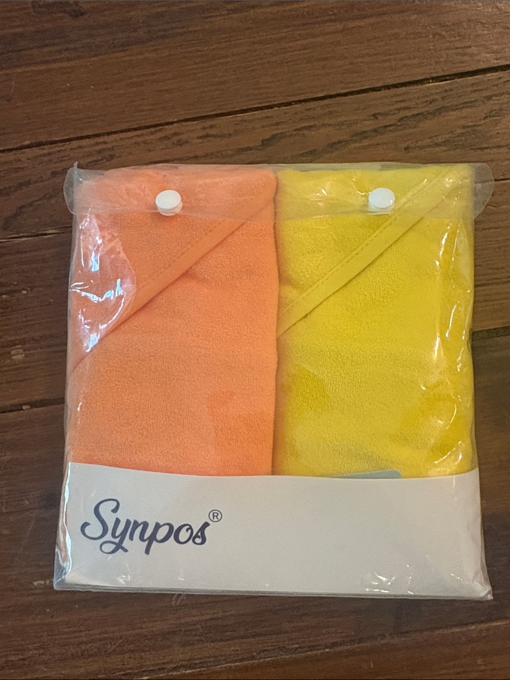 Kids Hooded Bath Towels Set - Orange & Yellow